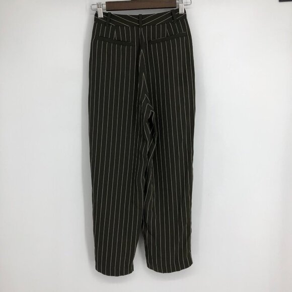 Aritzia Babaton Modesto Dress Pants Green with White strips Size 00 - Picture 3 of 16
